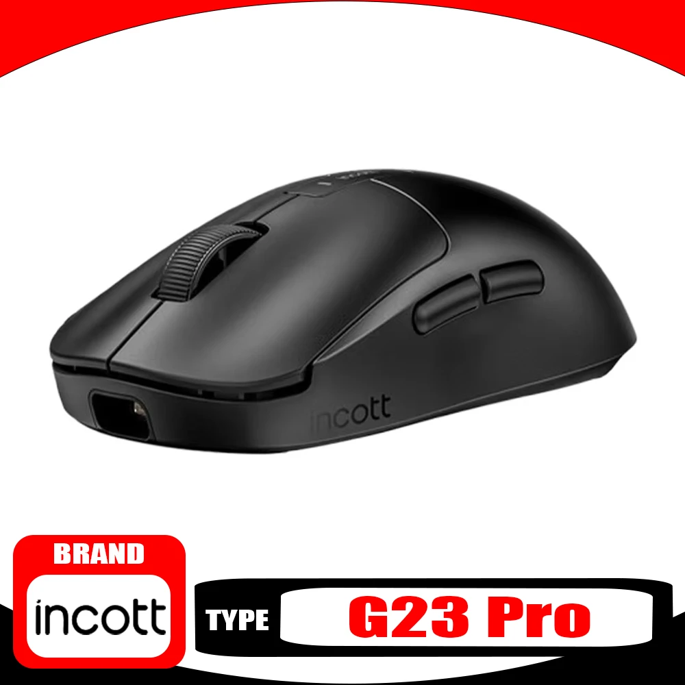 Incott G23 Pro 8k Wireless Mouse Paw3950 Sensor Dual Mode Fast Charge Gaming Mouse Hot Swap Ergonomics Pc Gamer Accessories Gift