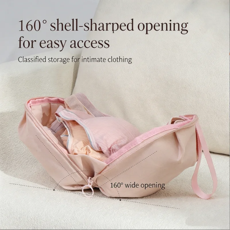 Travel Intimate Apparel Sorting Bag, Super Light Portable Bra & Underwear Storage Case, Multi Compartment Socks Lingerie Organiz