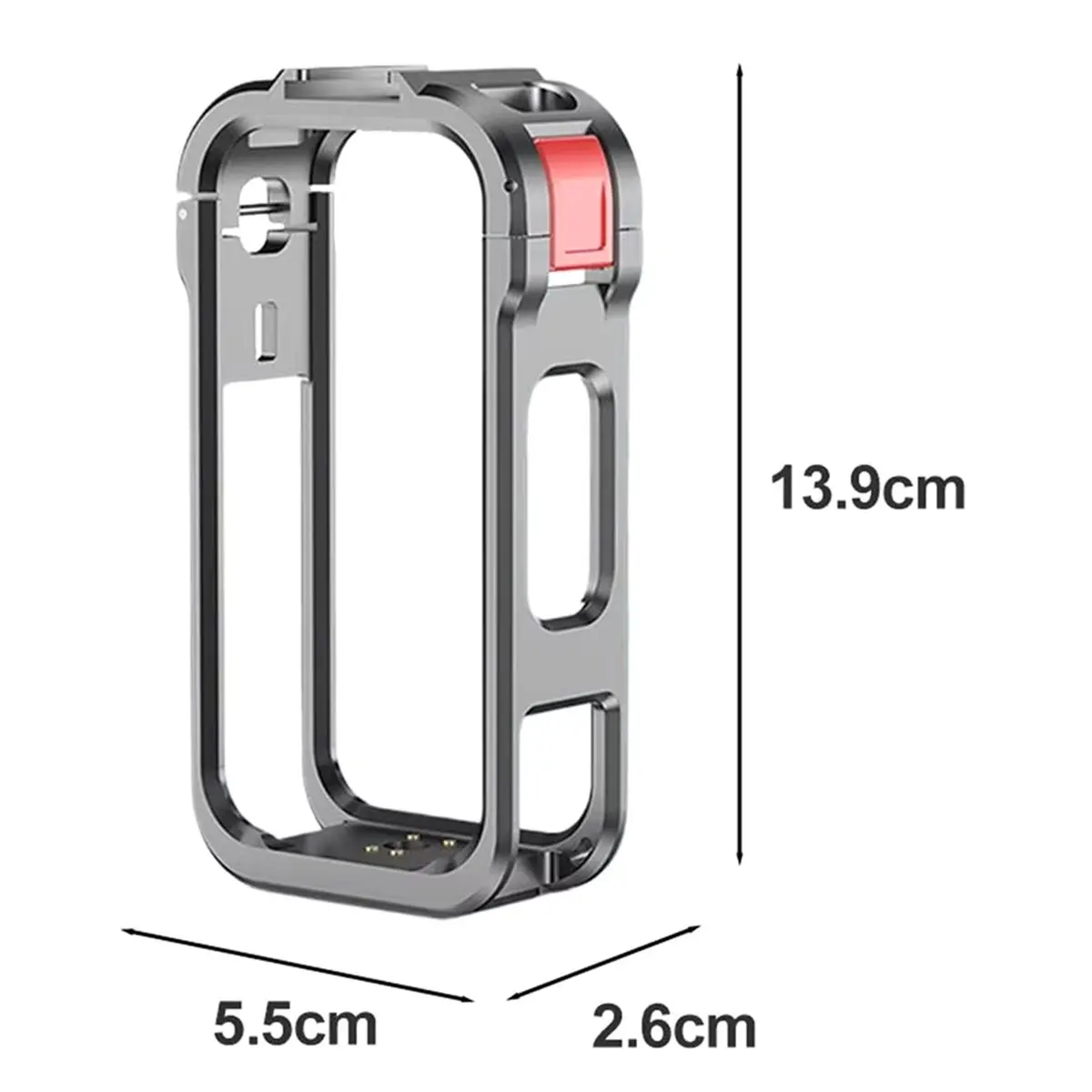 For X6 Metal Cage Protective Case Expansion Mounts Frame with 1/4