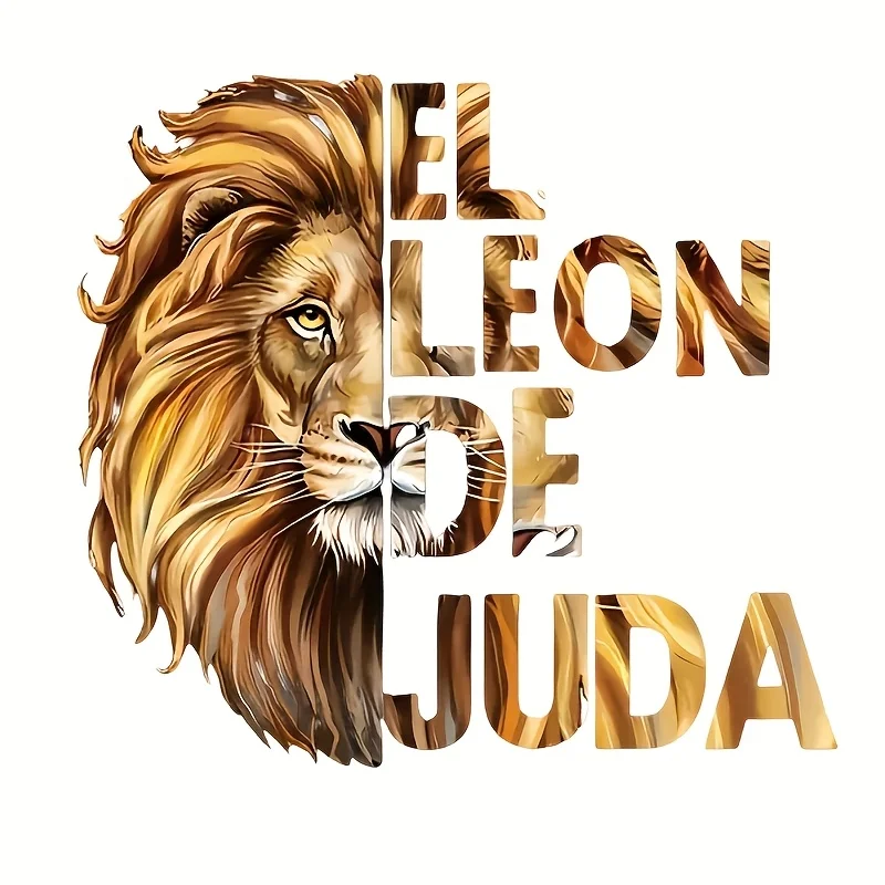 El Leon de Judah Lion Waterproof Vinyl Sticker Self Adhesive Decal for Car Motorcycle Truck Laptop Window Wall