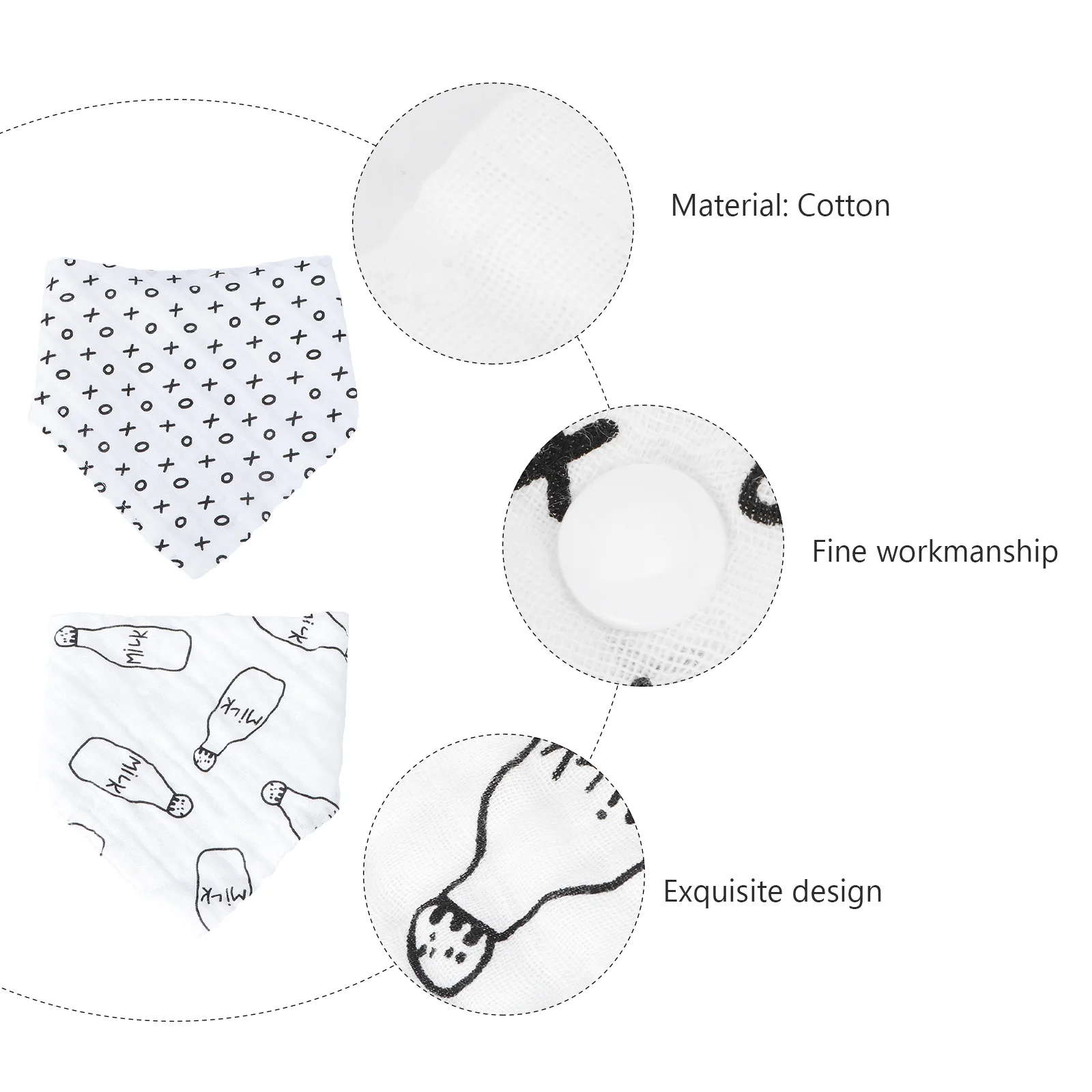 

2 шт. детские нагрудники, хлопковые полотенца со слюной, ткань для кормления младенцев для новорожденных, прочный, водопоглощающий, приятный для кожи