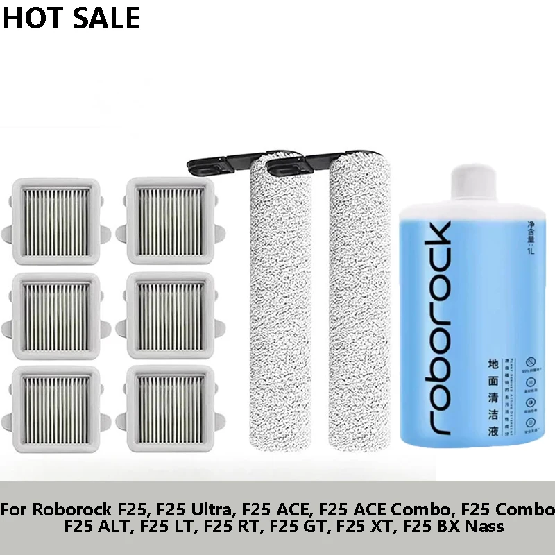 Pour Roborock F25 ACE F25 Ultra, F25 Combo/ ALT/ LT/ RT/ GT/ XT/ BX Nass, brosse de remplacement pour aspirateur humide et sec