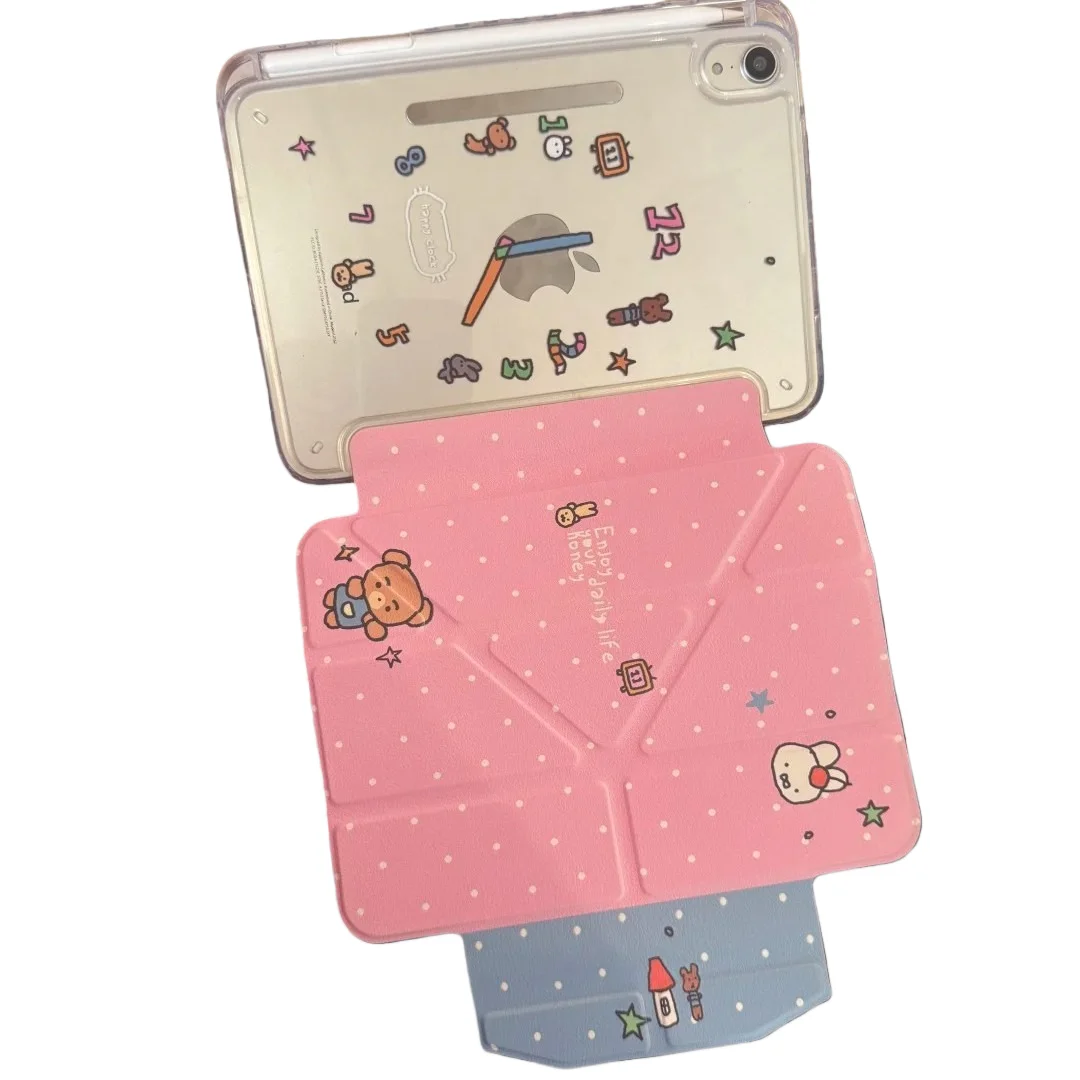 

Чехол для планшета с пряжкой и часами для iPad Mini 6 7 Pro 2025 2024 2022 2021 2020 2019 2018 2017 11 10th Air 3 4 5 6 7