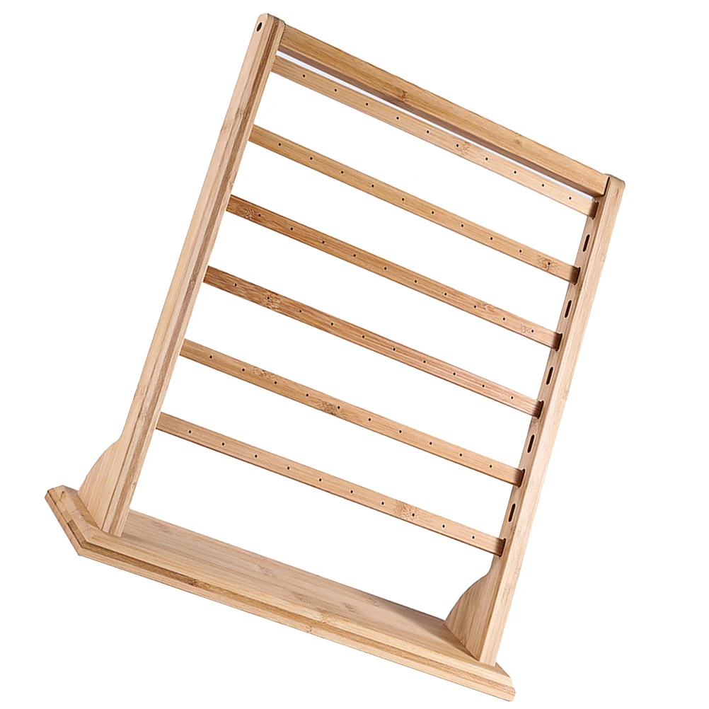 

Holder Display Stand Bamboo Jewelry Organizer Desktop Stands Earring Cards Earring Cards Desktop Organizer Holder Stand