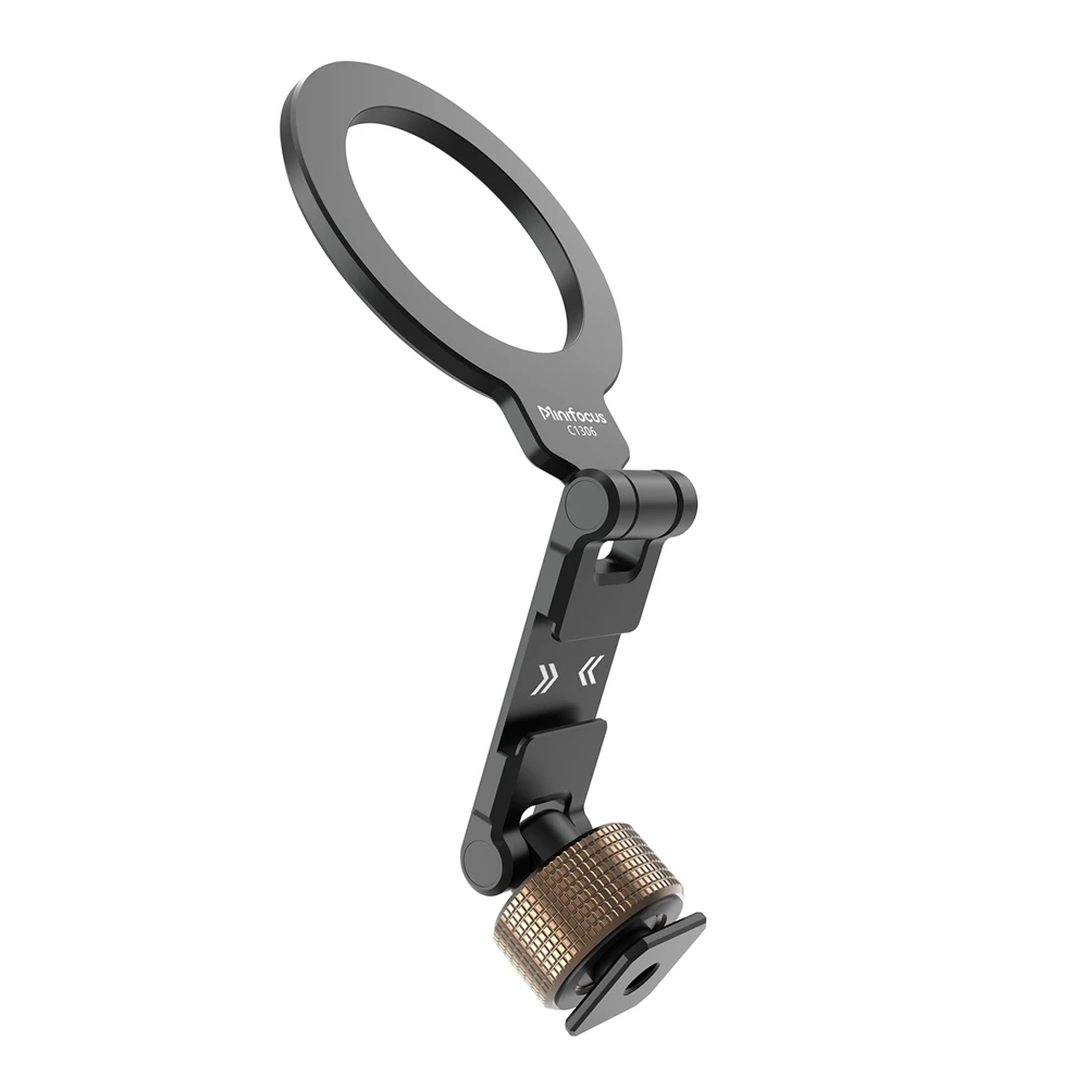 360 °   Suporte Magnético para Celular com Encaixe Cold Shoe e Rosca 1/4 para Tripé, Compatível com MagSafe iPhone 17 16 15, Câmeras Samsung, Microfones, Iluminadores e Monitores