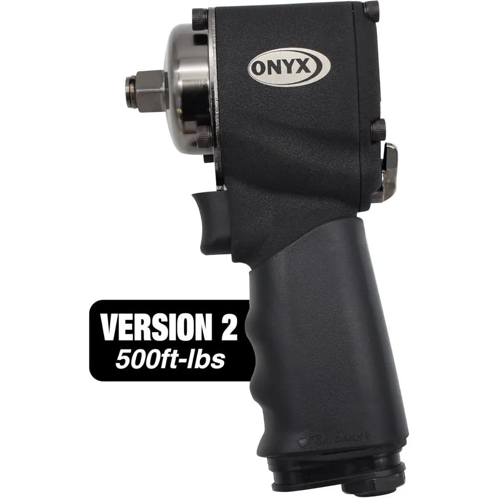 

1822 ONYX 1/2" Nano Impact Wrench v2 - 500ft/lb 1.37 Pounds Standard 7.5 Inches 3 forward and 3 reverse settings