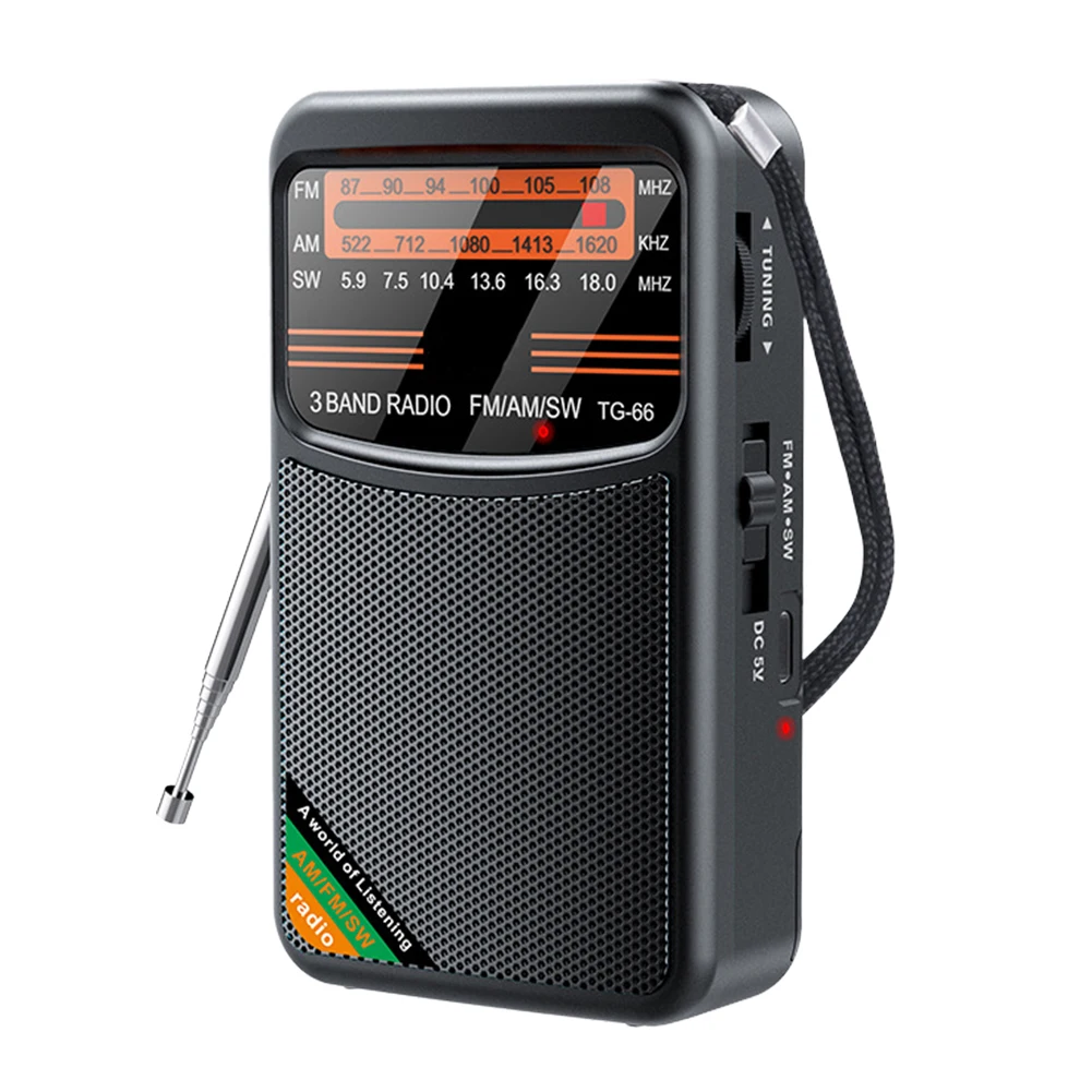 FM AM SW радио с разъемом для наушников, портативное радио, перезаряжаемое радио, подарки для пожилых людей и пожилых людей