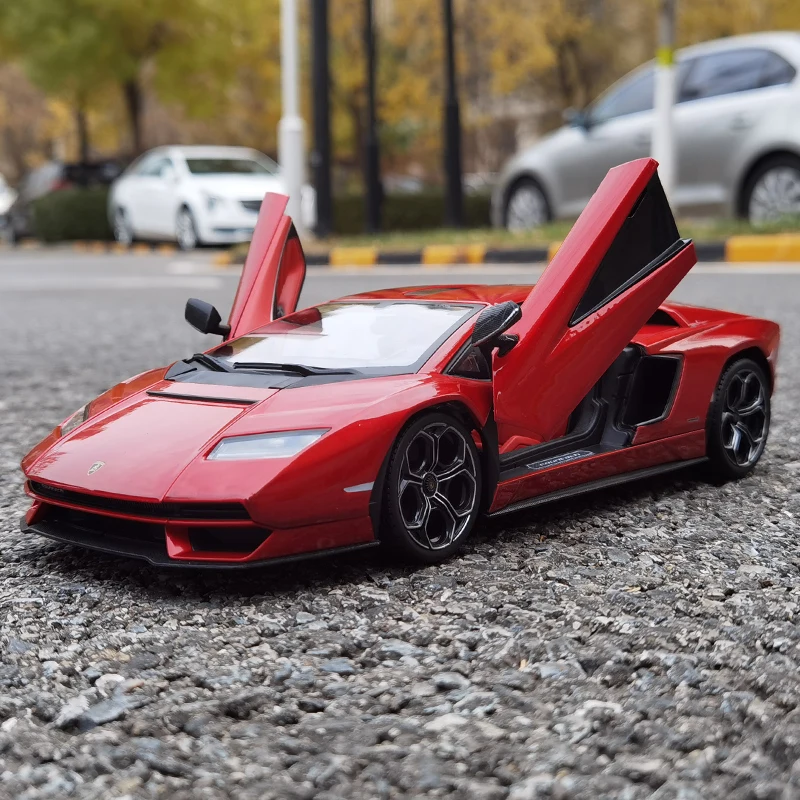 

Welly 1:24 Lamborghini Countach LPI800-4 Alloy Sports Car Model Diecast Metal Track Racing Vehicle Car Model Simulation Kids Toy