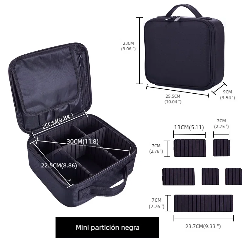 New Oxford Cloth Makeup Bag Travel Necessary Cosmetic Case Compartments Large Capacity Beauty Brush Embroidery Tool Storage