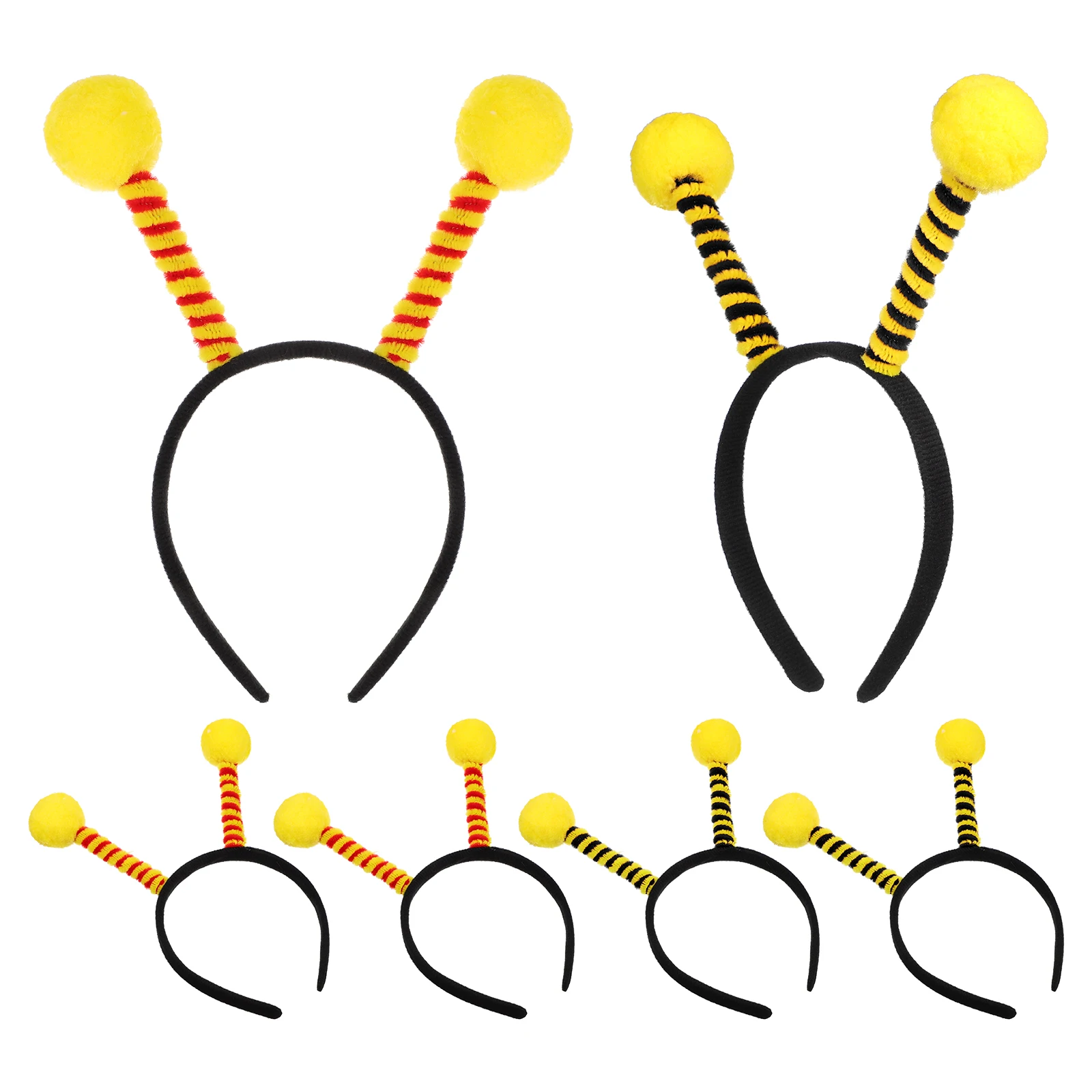 

6pcs Bee Hair Accessory Kids Cartoon Headbands Bees Styling Hoops Animal Hair Bands Party Christmas Costumes Gifts