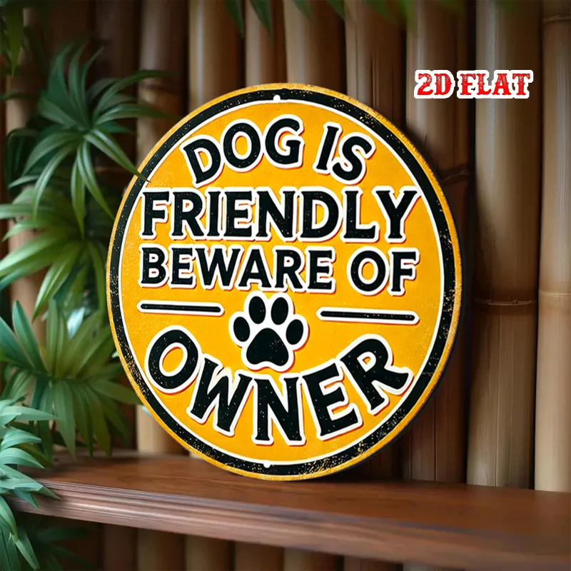 2D Flat - 【2D Flat】 2D Flat - [2D Flat] Halloween Christmas 2D Flat Single Piece Fun Joke Round Wooden Sign, Pet Lover Round Sig