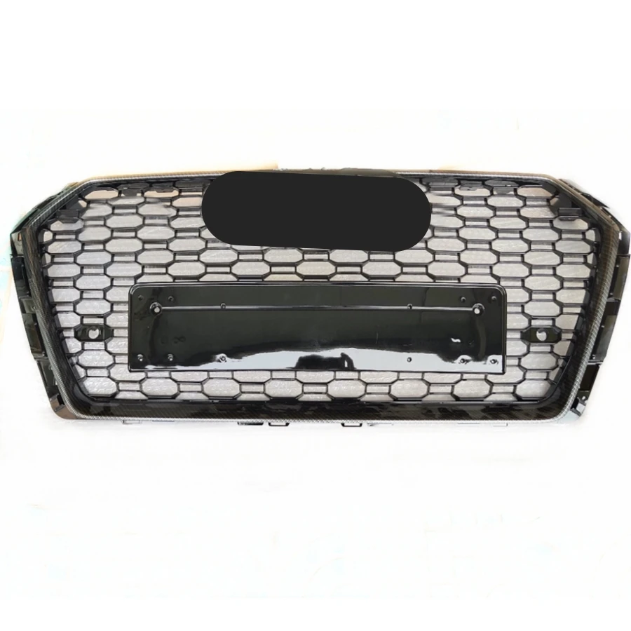 

Honeycomb Grill Mesh Front Hood Grille Bumper Grill Center Grille for RS4 Grill for A4 B9 2017-2019 Carbon Look