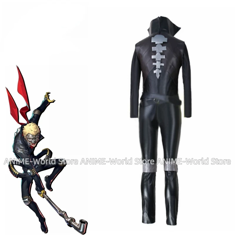 Anime Ryuji Sakamoto Phantom Dieb Schädel Cosplay Kostüm Erwachsene Männer Halloween Kostüm Kampf Uniform Overall Outfit