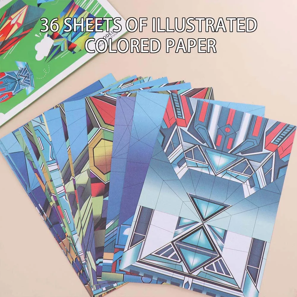 Papieren handgemaakt vliegtuig Origami Montessori opvouwbaar vliegtuig Origami Set 3D Art Learning Veelzijdige papieren vliegtuigen