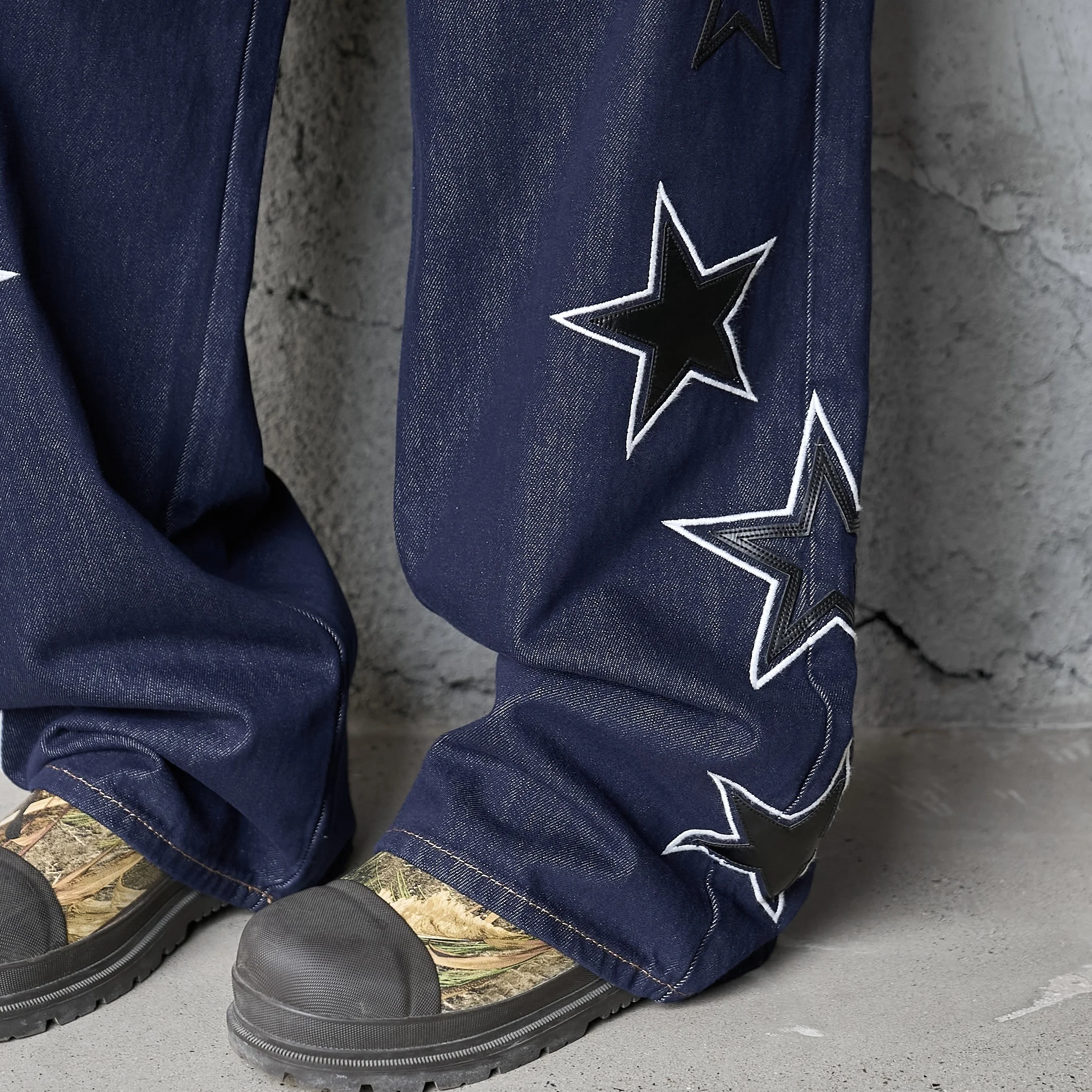 

AL80058 BLCG Джинсы унисекс с высокой талией, свободного кроя, из плотного денима, модные и стильные