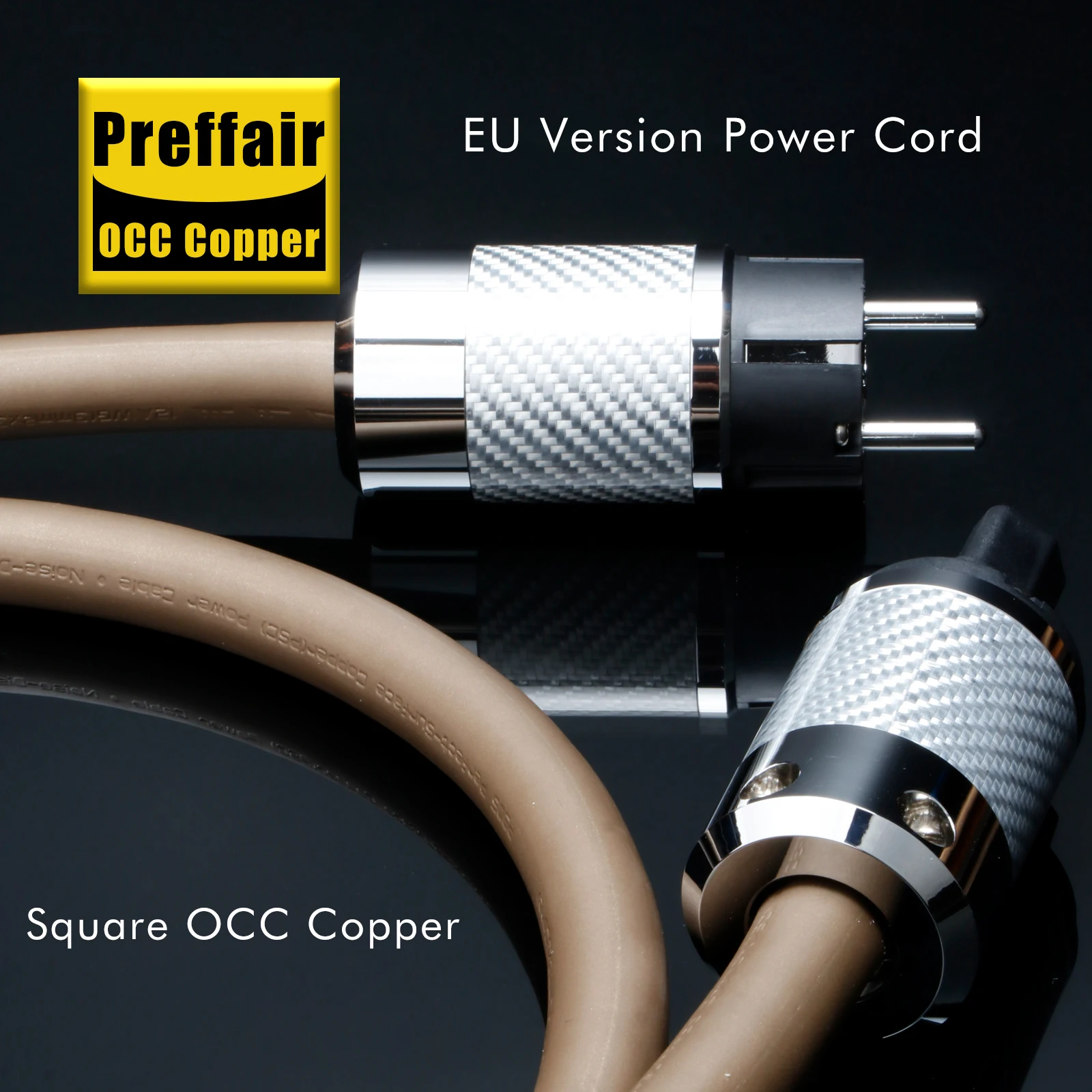 Monosaudio P905 AC Power Cable PSC OCC Copper High-Fidelity EU/US-C15/IEC320 Power Cord for AMP/Power Filter/CD/DVD Player