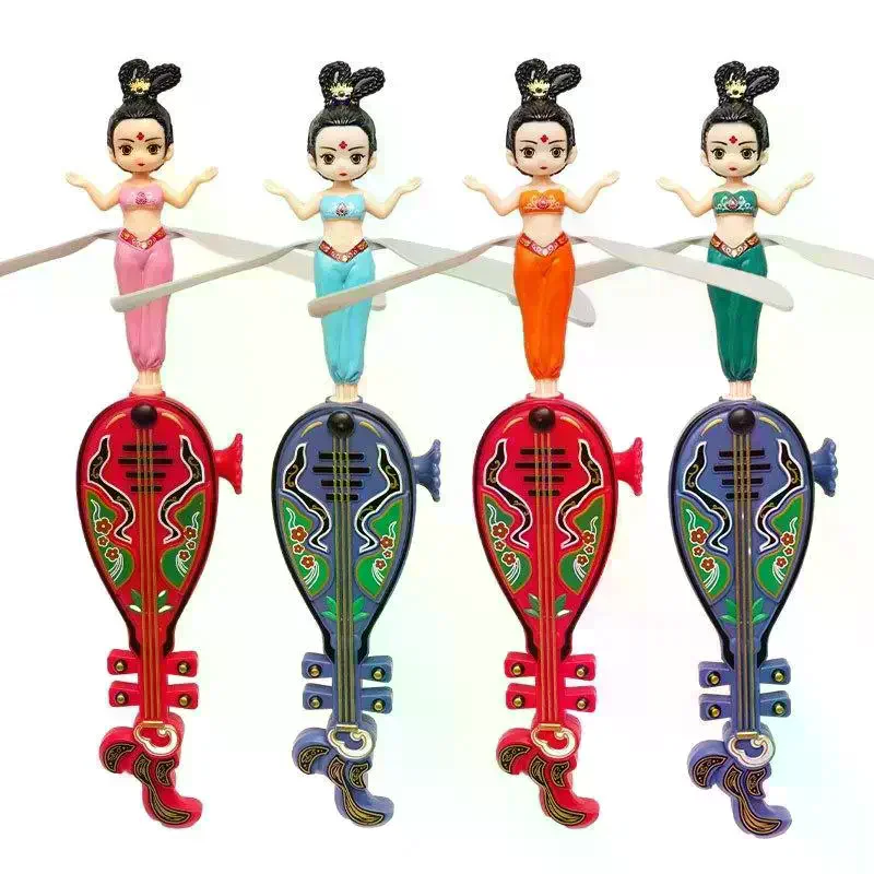 Cartoon Fairy Flying Dolls Disc Toy 1Pcs Dancers Spinner Throw Toy for Kids Creative Gift Outdoor Use