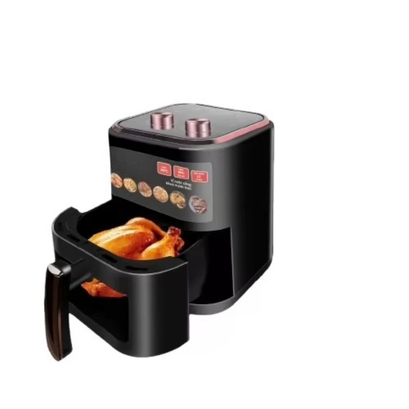 Large 8L multi-function countertop air fryer, 1350W, with easy-to-use manual knob controls and a convenient viewing window