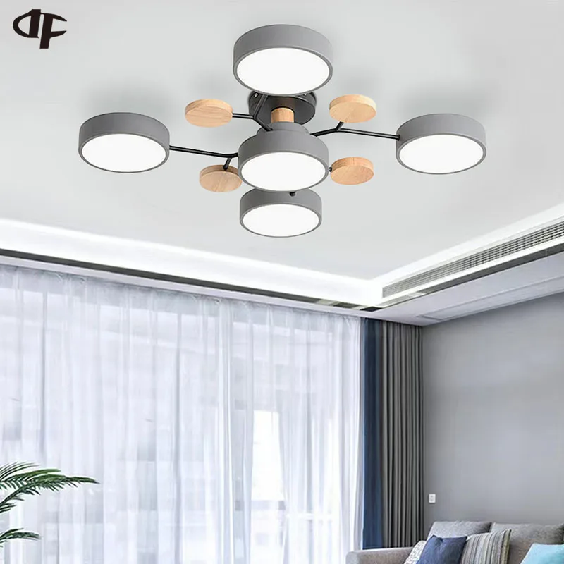 Minimalist Style Led Ceiling Light Restaurant Led Chandelier Bedroom Living Room Modern Pendant Lamp Dimmable Ceiling Light