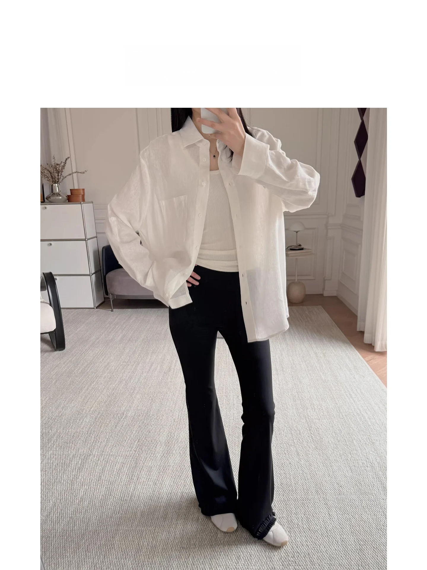 

Ice Silk High Waist Yoga Pants Loose Fit Bell Bottoms High Elasticity Cool Sensation Shaping Butt Lifting Nylon Fabric Ladies