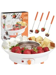 Chocolate Fondue 1PC Chocolate Fountain Machine, Melting Tower with Heated Homemade Chocolate Saucepan