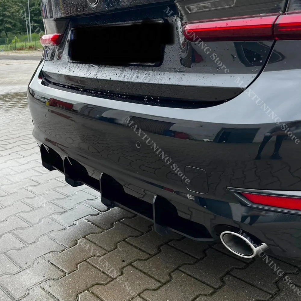 

Для BMW 3 серии G20 G21 318i 320i 320d 330i (стандартные модели 2019-2022) – задний бампер-диффузор в стиле Maxton, сплиттер, обвес, тюнинг
