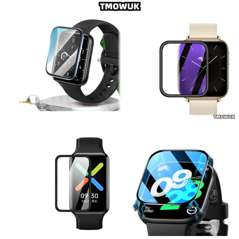 

For OPPO Watch 2 3 4 Pro SE Free Band 2 42mm 46mm Matte Finish PMMA Film, 3D Curved Design.