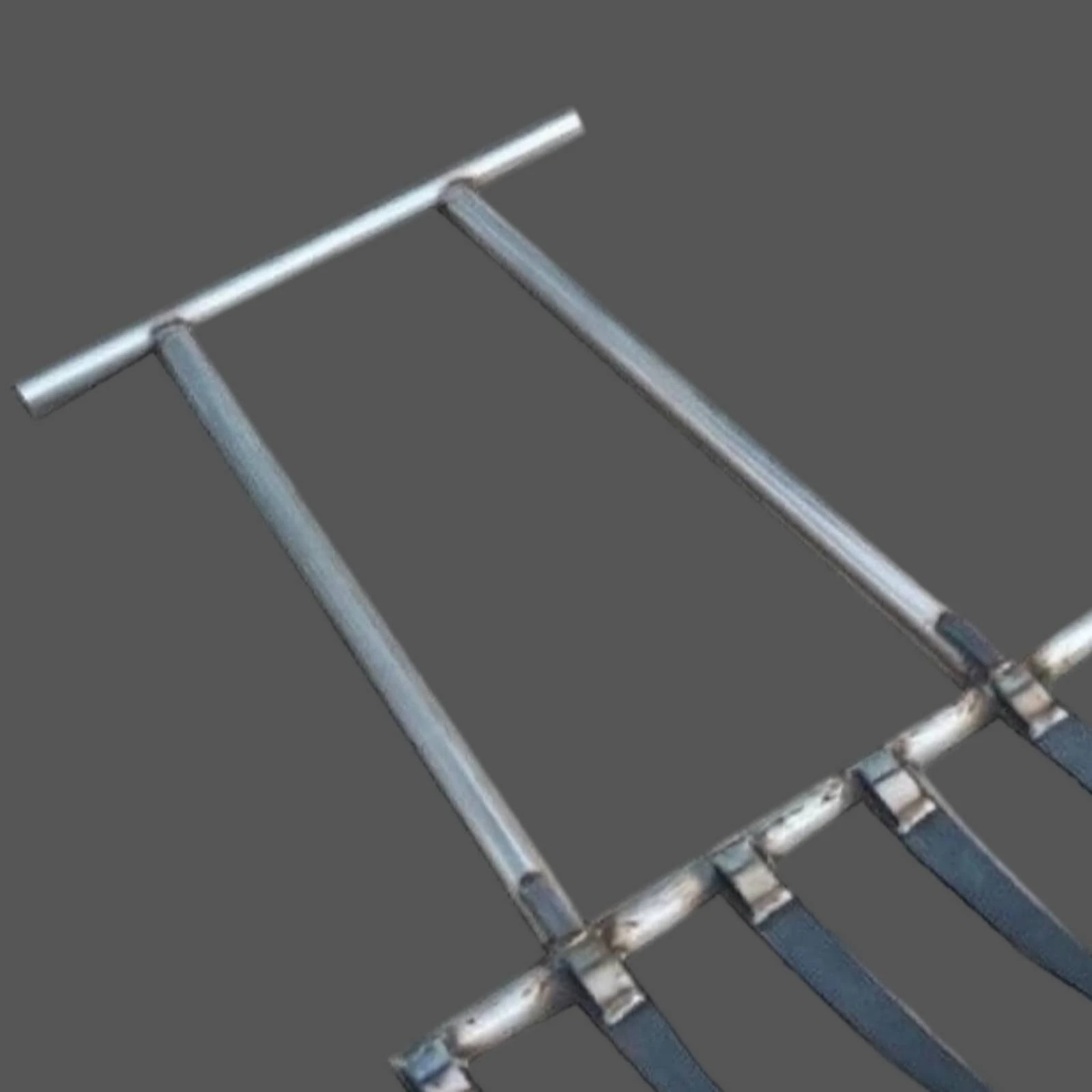 Steel Digging Fork Wide Head Long Handled Pitchfork Outdoor Tool Straight Crossbar