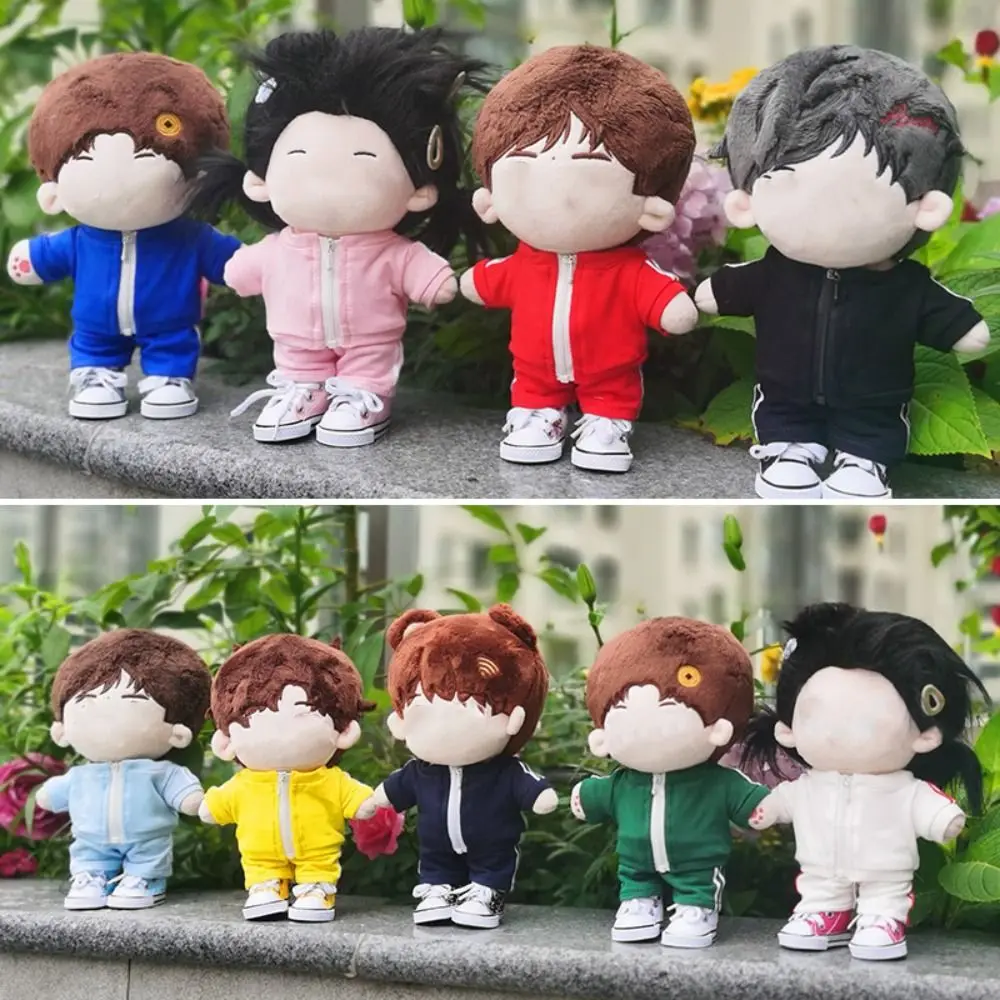 20CM Doll Fashion Sportswear Mini Sports Suit Dolls Clothes Topcoat Trousers Cotton Stuffed DIY Accessories Photo Props Gift