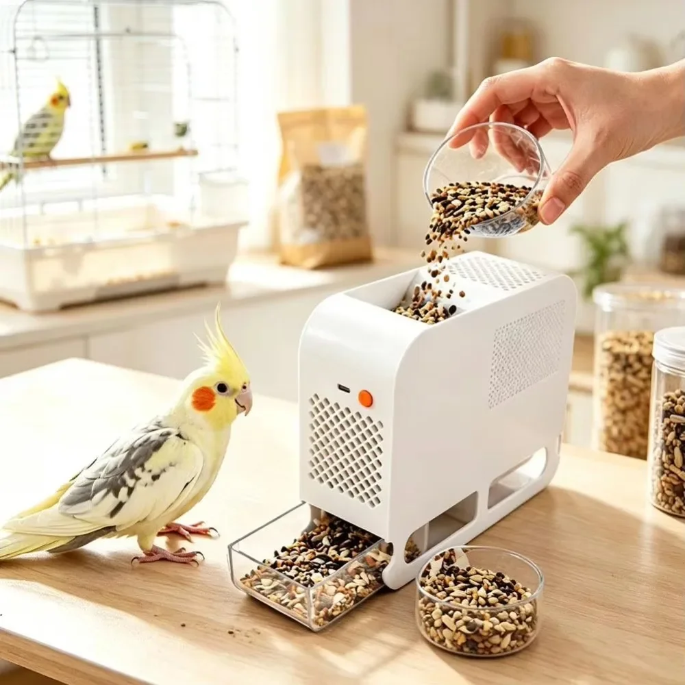 Portable Bird Seed Chaff Blower Shell Separator Parrot Food Quick Separation Peeling Seed Shell Sieve