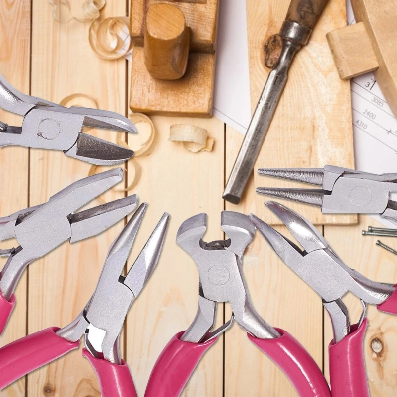 Kìm Bộ DIY Thủ Công Sửa Chữa Trang Sức Kìm Dụng Cụ Thiết Bị Bộ 6 Trang Sức Giọt