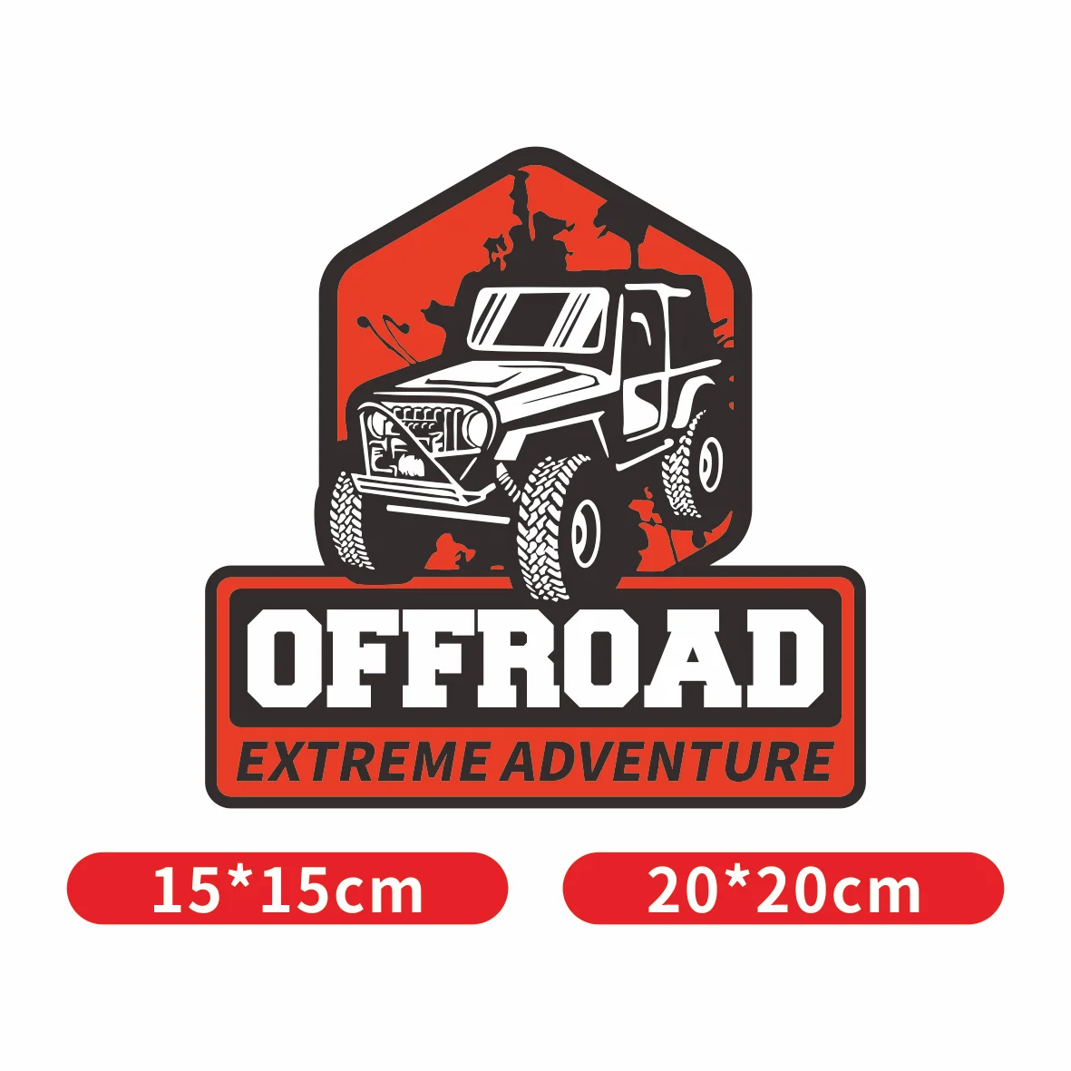 

4X4 Jeep Off-Road Car Stickers - Waterproof PVC Decals, Sunscreen & Scratch-Resistant, Elevate Exterior Style, Perfect Fit for A
