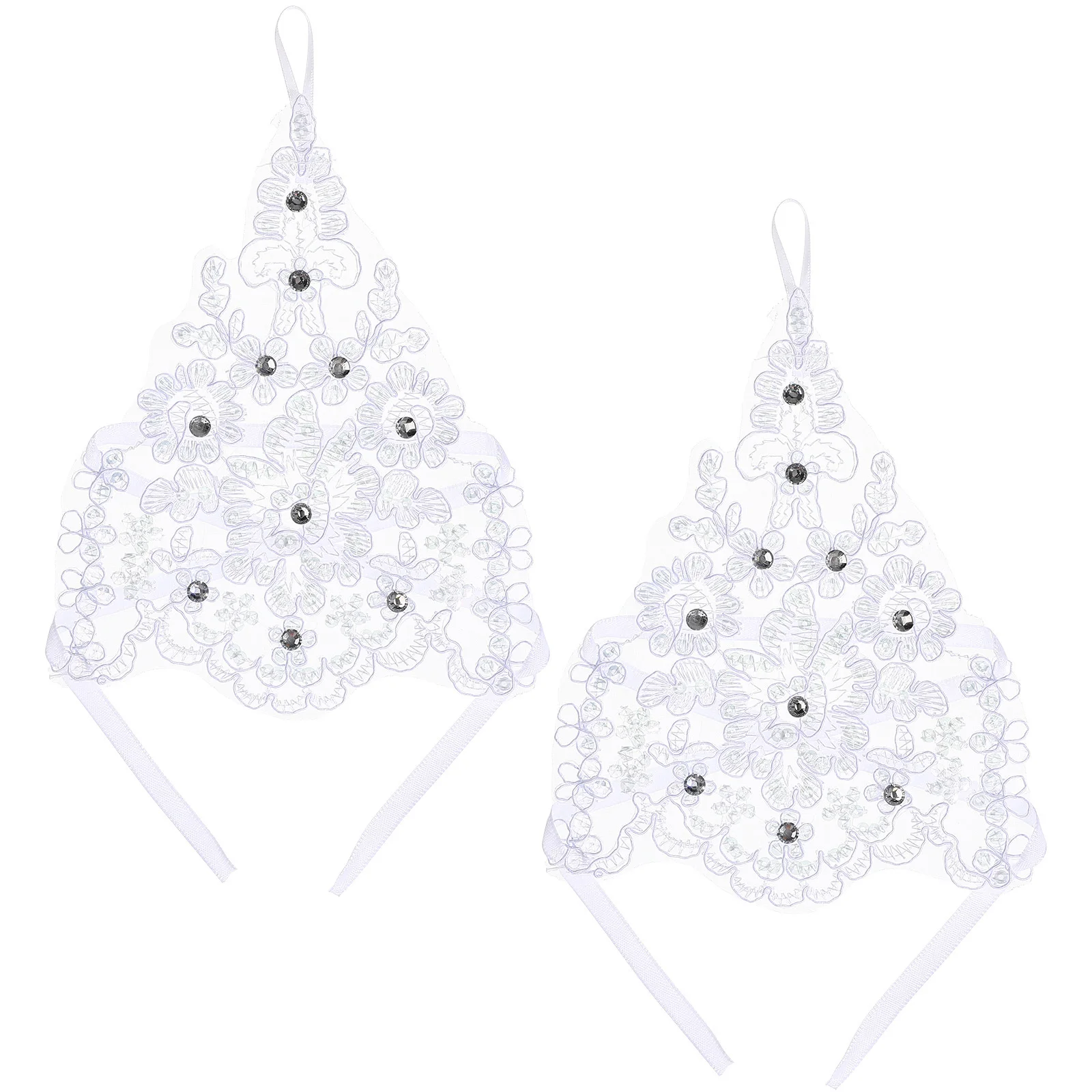 Bruiloftshandschoenen Vingerloos Kant Stage Performance Kostuum Feest Cosplay Speciale gelegenheden Bloem