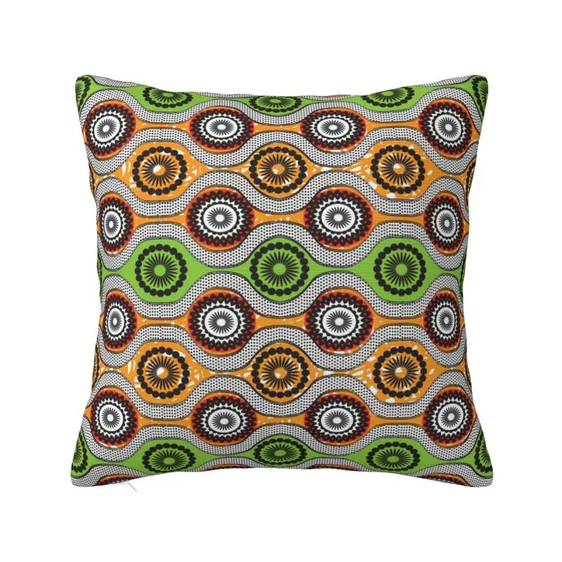 Abstract Motif Floral Cushion Cover 55x55 cm Polyester Velvet African Ankara Style Throw Pillow Case For Sofa Bedding Pillowcase