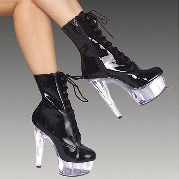 

Stylish 15cm Platforms High Heel Shoes, Pole Dance / Model Shoes, 6 Inch Ankle Boots, Sexy Crystal Bootie