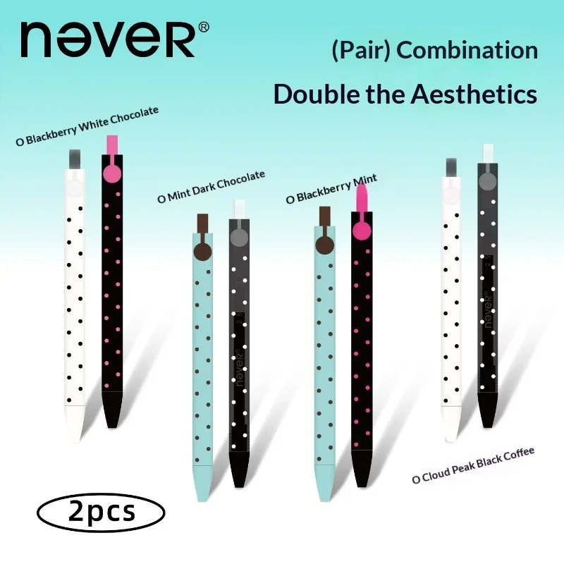 NEVER Cute Polka Dot Gel Pens,Quick Dry Ultra Smooth&Super Nice Writing Performance,High Appearance Writing Pens For Daily Study