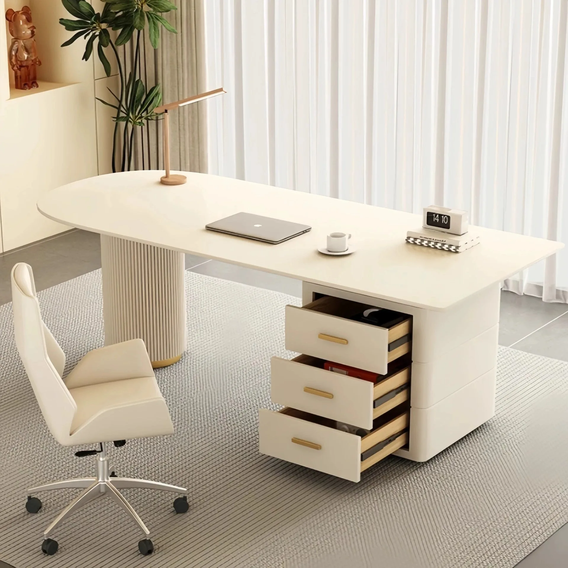 

Family Desk, Slate Balcony Modern Simple Home Small Apartment Study Desk Computer Desk Company Desk