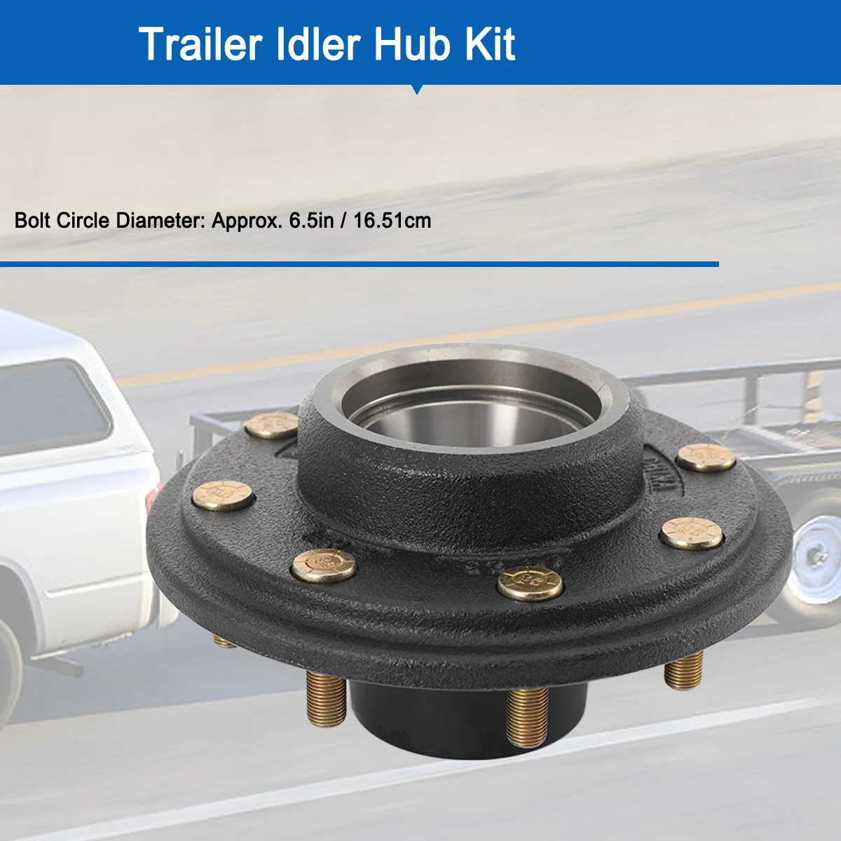 Trailer Idler Hub Kit 1- 8 X 6.5 Hub With 7000# Bearing Kit Replace Trailer Idler Axle For Cargo Boat