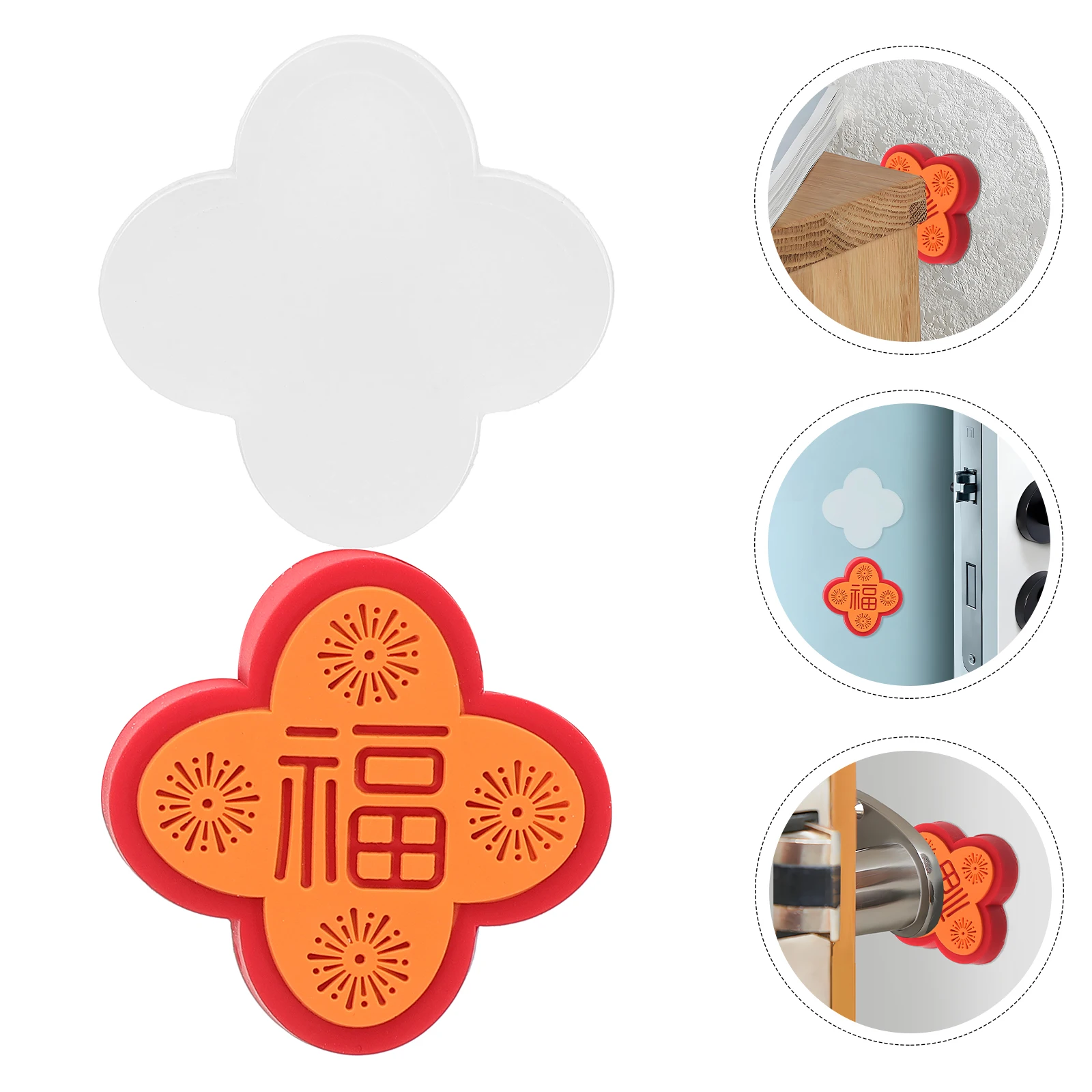 

2pcs Universal Car Handle Protector Pvc Anti-Collision Sticker Wall No-Drill Installation Exterior