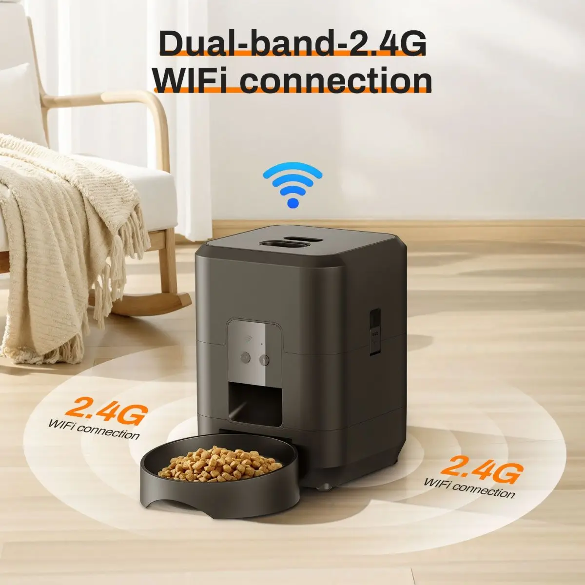 Pet Intelligent Feeder Timed and Quantitative Remote Feeding Dog Feeder Wif Cat Feeder Video Available