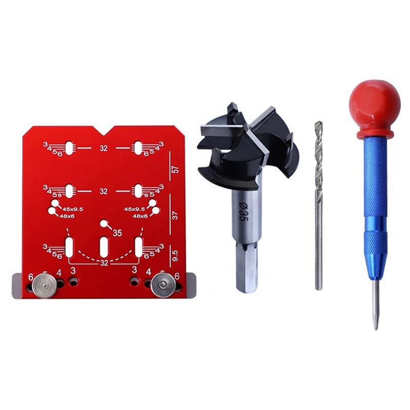 Приспособление для петель шкафа MYHOME, регулируемое сверление, направляющая для сверла 35 мм, прикрытое приспособление для петель, подходит для петель с двумя отверстиями 45 мм и 48 мм