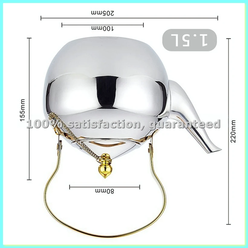 Stainless Steel Teapot with Infuser,Tea Kettle for Stove Top Minimalist Style 1.5L-AD23