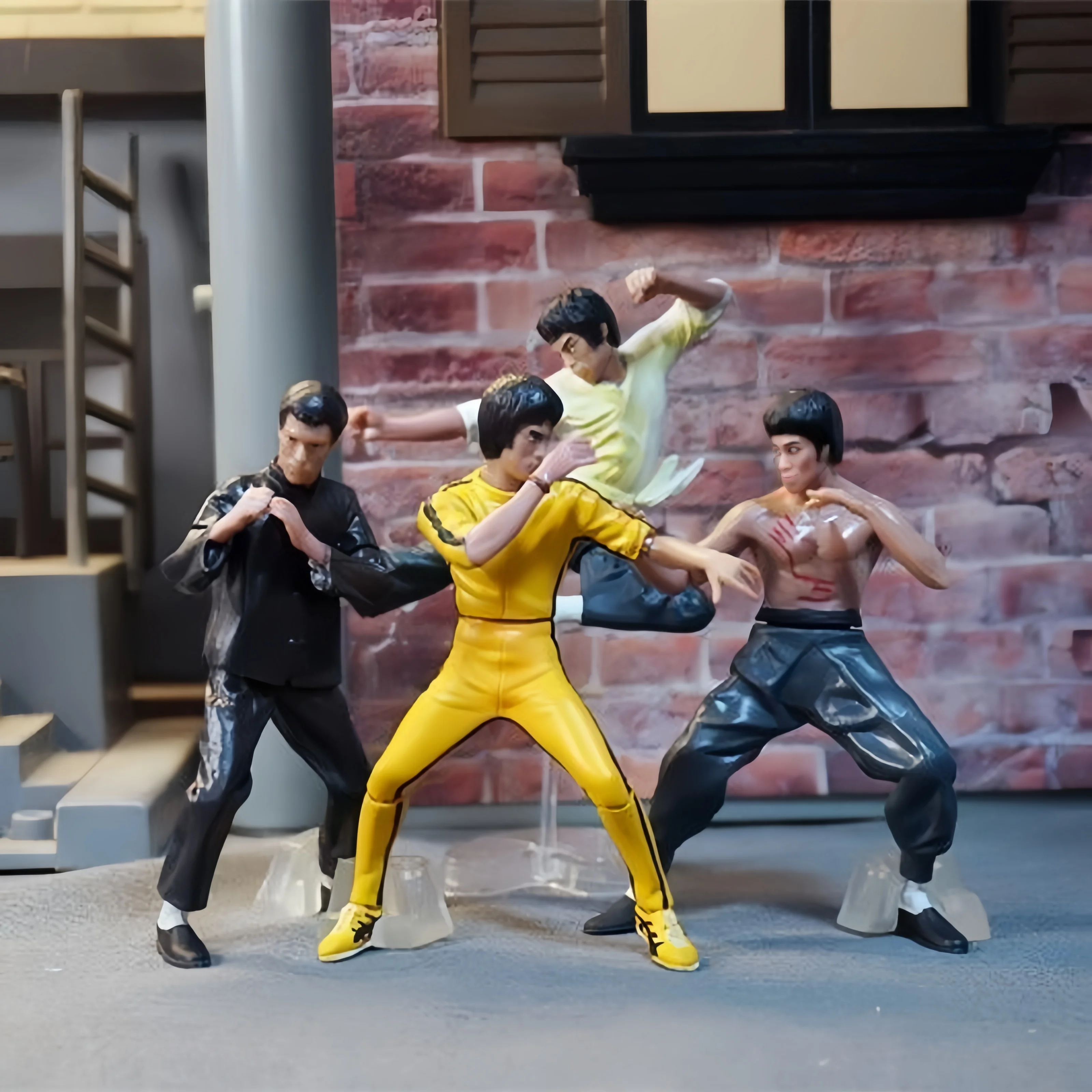 Set Of 4 Kung Fu Master Pvc Collection Figurine Toys Model Dolls Desktop Ornament Birthday Present Bedroom Decoration Toy Gift