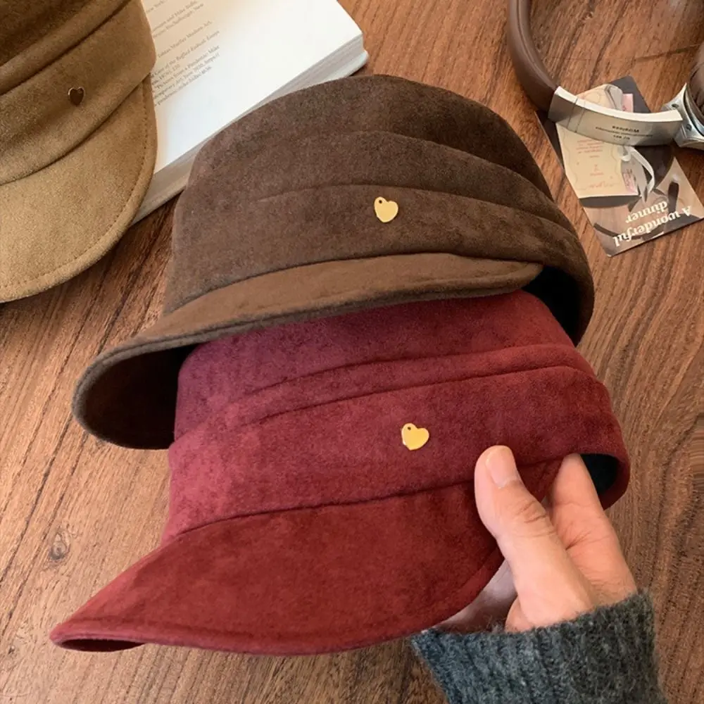 شخصية الكورية نمط الجلد المدبوغ الفروسية قبعة الشامواه Flattop قبعة مسطحة موزع الصحف قبعة خمر الرجعية الرسام قبعة الخريف والشتاء #4