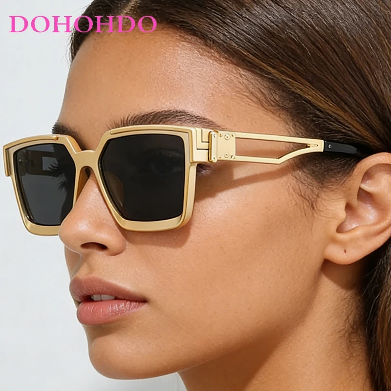 

Retro Luxury Brand Design Square Sunglasses Women Men Fashion Trendy Outdoors Driving Cycling Eyeglass Unisex UV400 Lentes Mujer