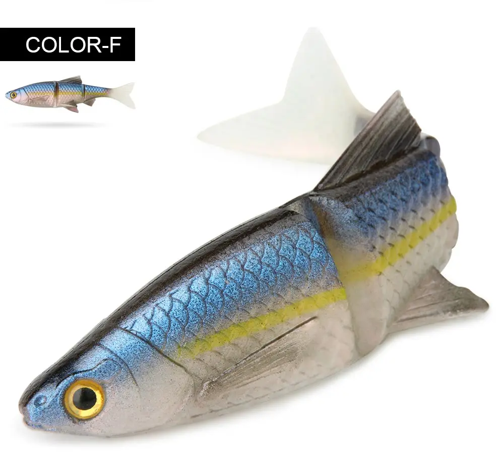 Spinpoler Swim Jerk Jointed Bait 3 segmentierte weiche Swimbait Angelköder 8 cm 9 cm 13 cm künstliche Drop Shot Jig Bass Barsch Tackle – Detail 11
