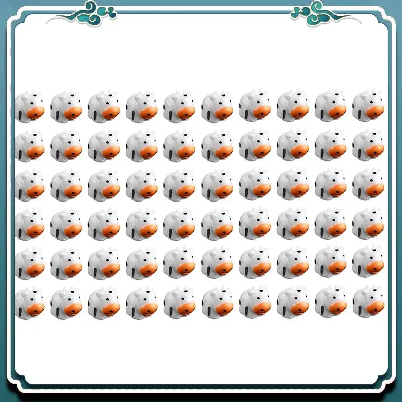 60Pcs Cute Mini Cows Figurines, Tiny Miniature Resin Cow Mini Cow Ornaments Resin Animals For Landscape House DIY Craft Durable