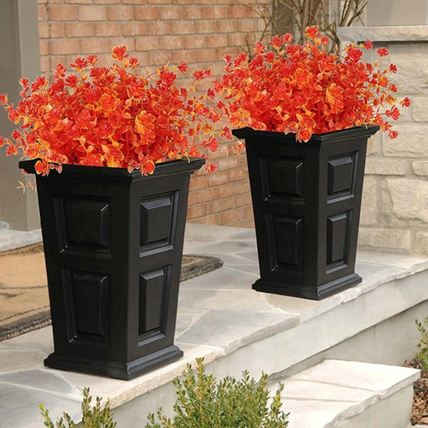 

1PC Artificial Flowers Vase Home Room Decor Festival Decor Outdoor Yard Wedding Orange Bouquet Party Halloween Scrapbook Product