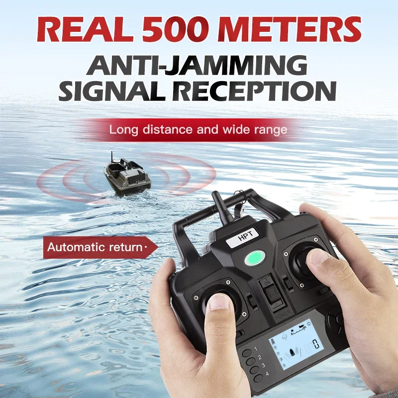 5200mAh 12000mAh Intelligent Remote Control Boat GPS Positioning One Key Return Home 500m Remote Control Fishing Bait Boat