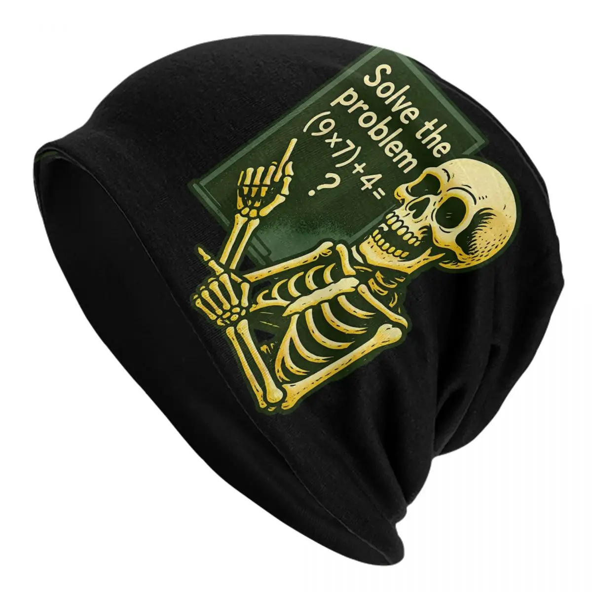 67 Halloween Math Funny Six Seven Meme Brainrot Skeleton Bonnet Hats Autumn Winter Skullies Beanies Hat Unisex Warm Dual-use Cap
